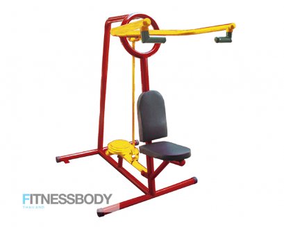 เครื่องออกกำลังกายกลางแจ้ง บริหารแขน-หน้าอก-หัวไหล่ (แบบดึงยกตุ้มน้ำหนัก) 